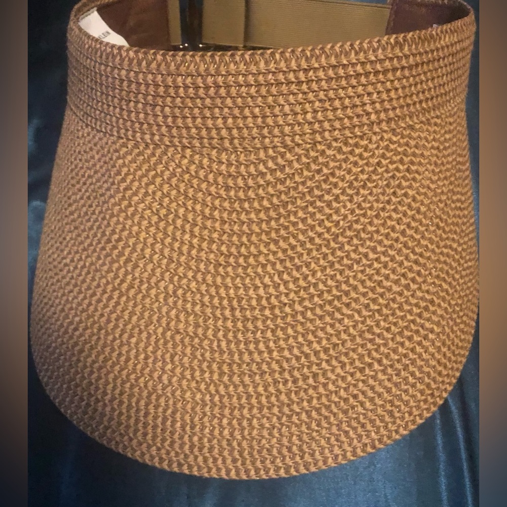 Anne Klein Adjustable Women’s Visor Hat Two Tone Brown/Tan
